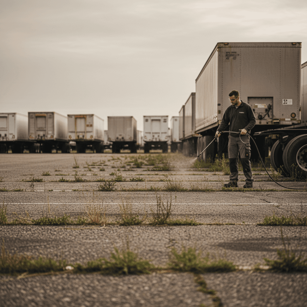 Trailer lot vegetation management